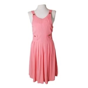 ASOS Dress Sleeveless Summer Pleated Orange Size 6